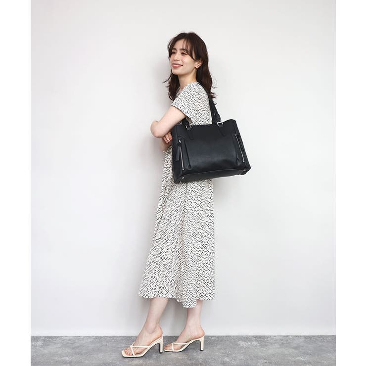 [A4収納可/2WAY]サイドジップデザイントートバッグ | MK MICHEL KLEIN BAG | 詳細画像22 