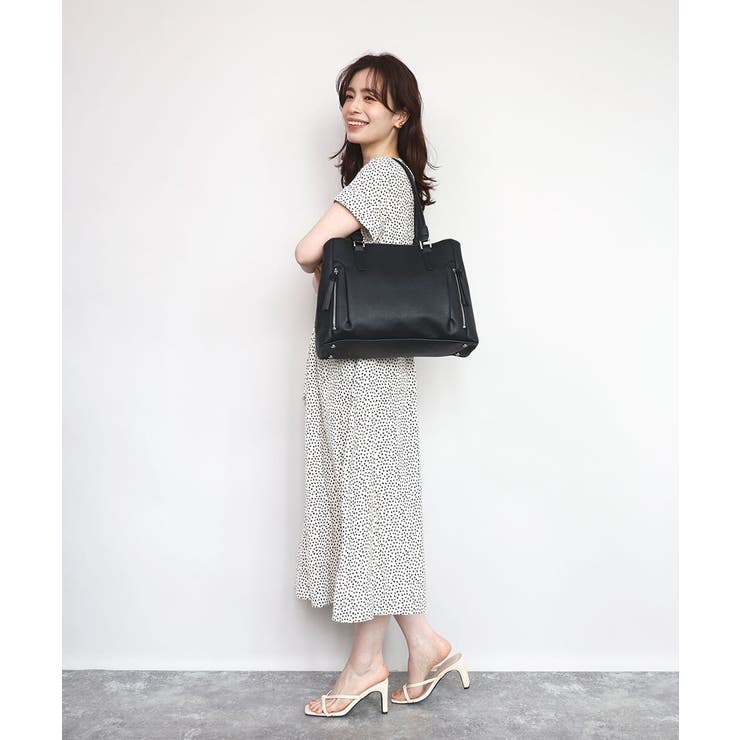 [A4収納可/2WAY]サイドジップデザイントートバッグ | MK MICHEL KLEIN BAG | 詳細画像23 