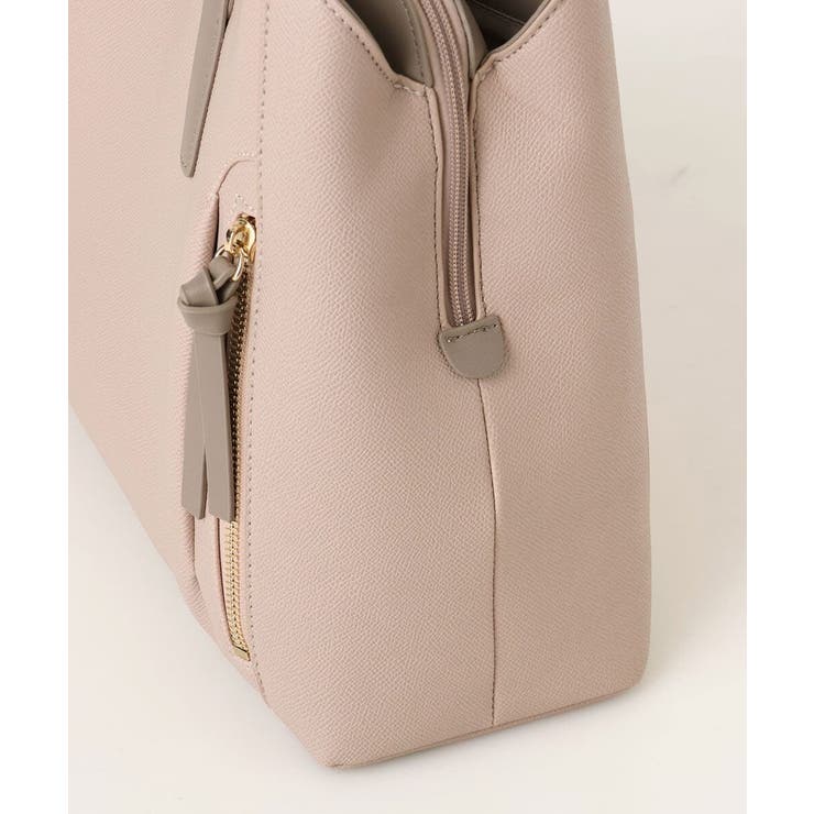 [A4収納可/2WAY]サイドジップデザイントートバッグ | MK MICHEL KLEIN BAG | 詳細画像8 