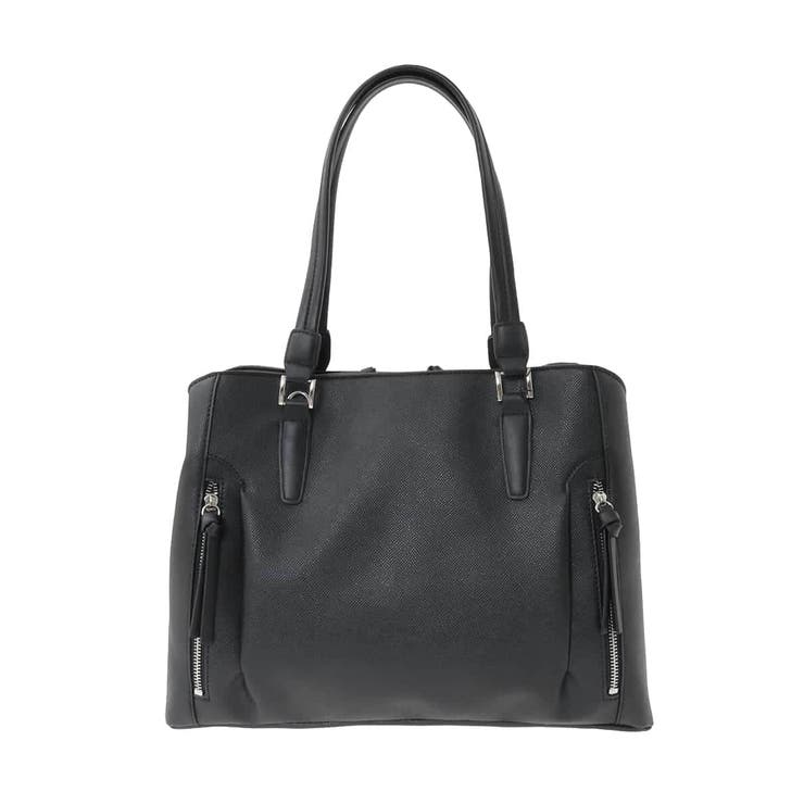 ブラック | [A4収納可/2WAY]サイドジップデザイントートバッグ | MK MICHEL KLEIN BAG