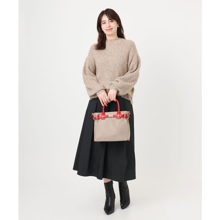 [2WAY/撥水加工]異素材ベルトデザインスクエアバッグ | MK MICHEL KLEIN BAG | 詳細画像16 