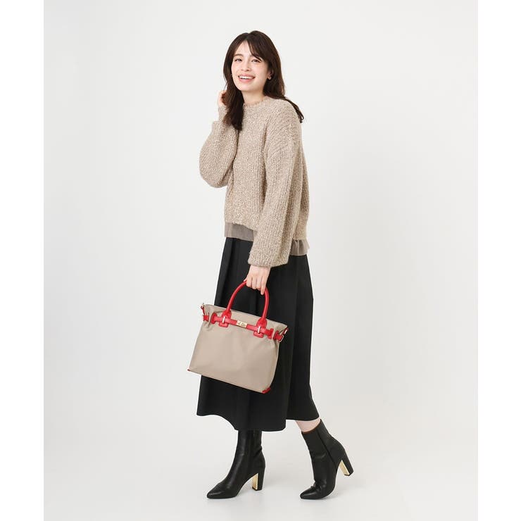 [2WAY/撥水加工]異素材ベルトデザインスクエアバッグ | MK MICHEL KLEIN BAG | 詳細画像18 