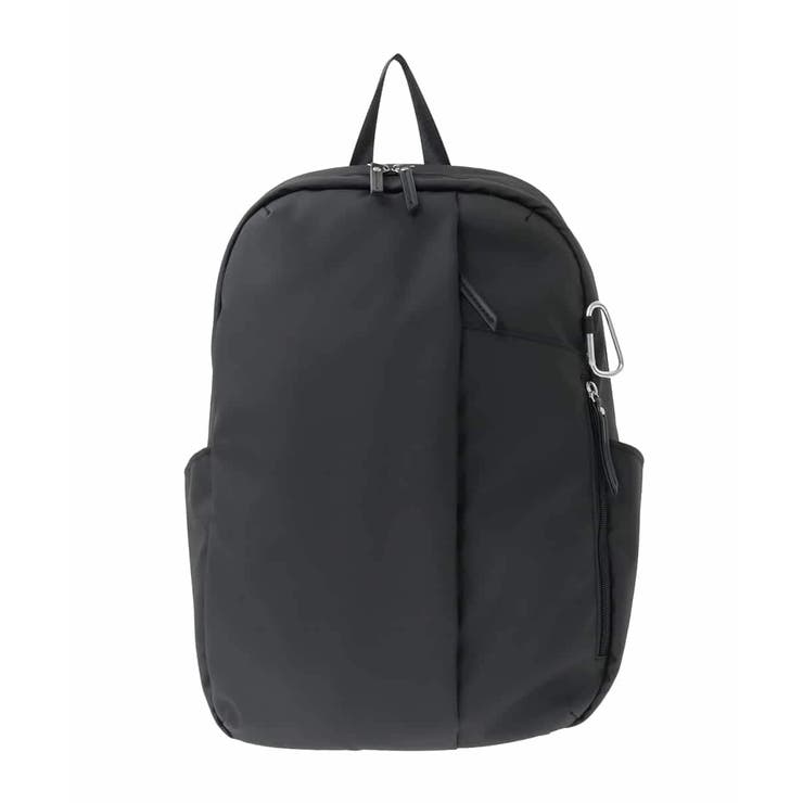 ブラック | [A4収納可/カラビナ付き]センターポケットデザインリュック | MK MICHEL KLEIN BAG