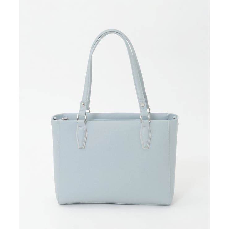 ライトブルー | [2WAY/A4収納可]合成皮革エンボスビジネストート | MK MICHEL KLEIN BAG