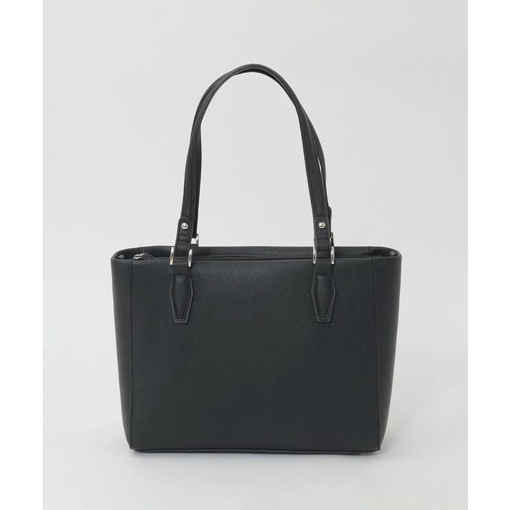 ブラック | [2WAY/A4収納可]合成皮革エンボスビジネストート | MK MICHEL KLEIN BAG