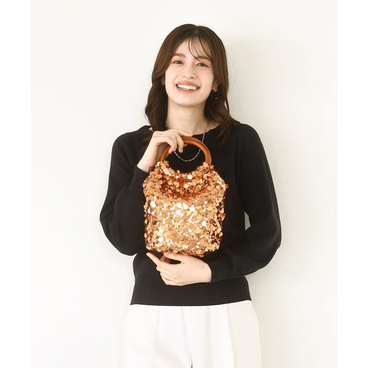 ゴールド | [2WAY]リングハンドルスパンコールバッグ | MK MICHEL KLEIN BAG