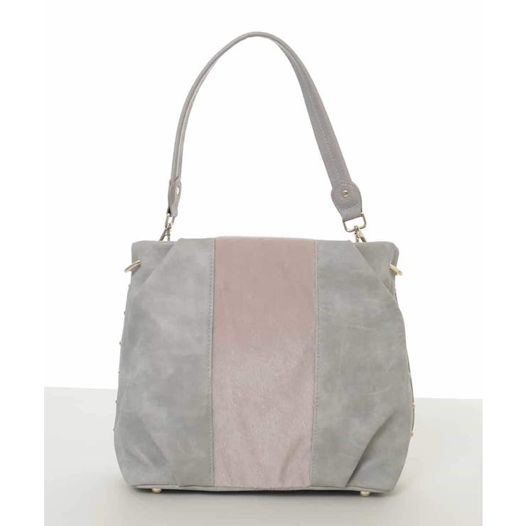 ライトグレー | 異素材ドッキングワンハンドルバッグ | MK MICHEL KLEIN BAG