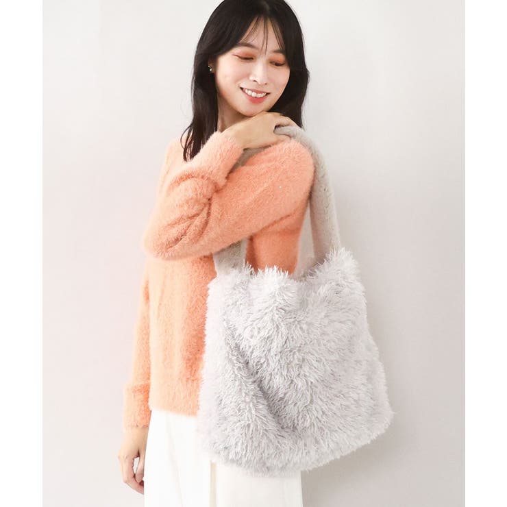 [2WAY]ファーショルダースクエアデザインバッグ | MK MICHEL KLEIN BAG | 詳細画像1 