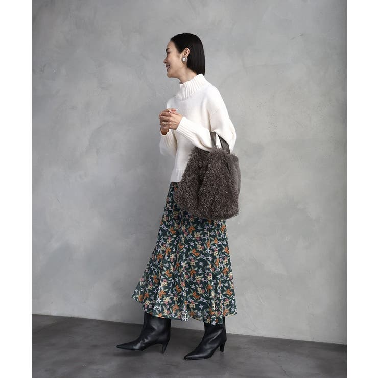 [2WAY]ファーショルダースクエアデザインバッグ | MK MICHEL KLEIN BAG | 詳細画像18 