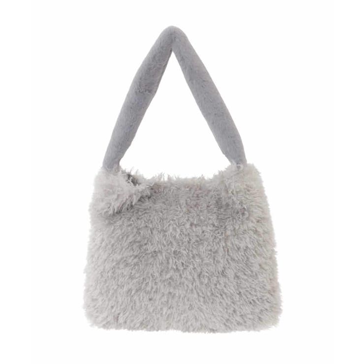 ライトグレー | [2WAY]ファーショルダースクエアデザインバッグ | MK MICHEL KLEIN BAG