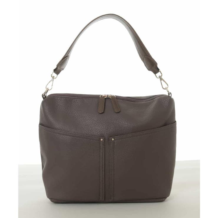 [2WAY]合成皮革ダブルポケットスクエアバッグ | MK MICHEL KLEIN BAG | 詳細画像2 