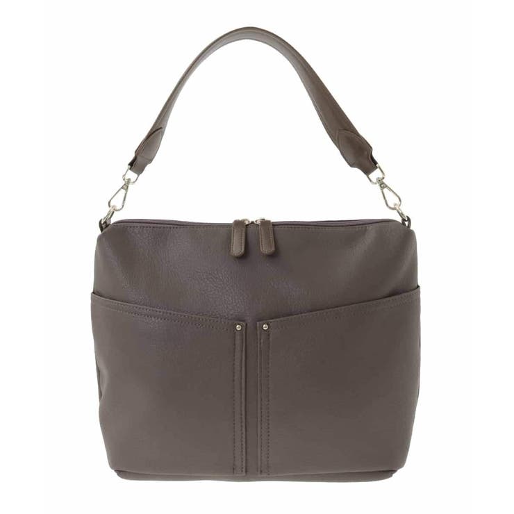 [2WAY]合成皮革ダブルポケットスクエアバッグ | MK MICHEL KLEIN BAG | 詳細画像3 