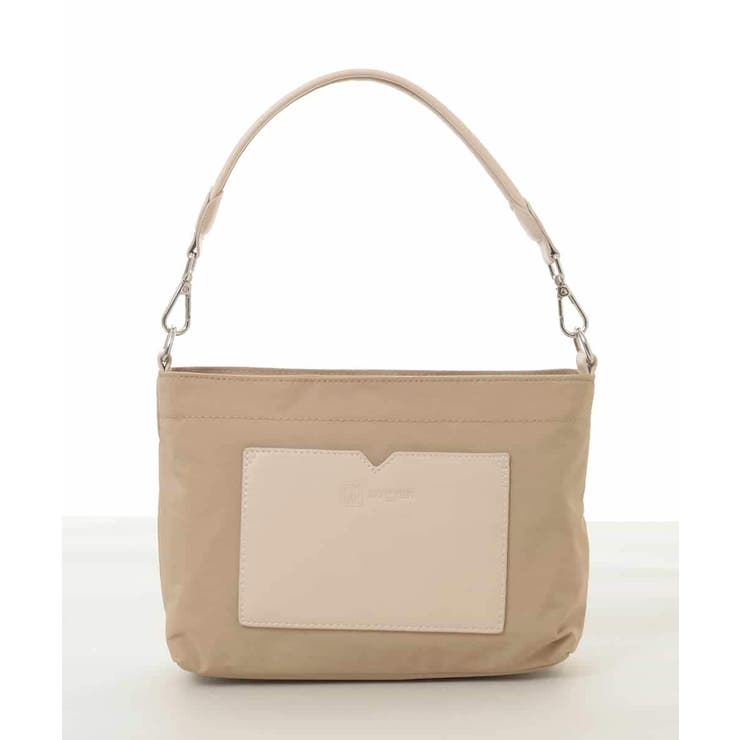 ベージュ | [2WAY]異素材ポケットコンパクトデザインバッグ | MK MICHEL KLEIN BAG