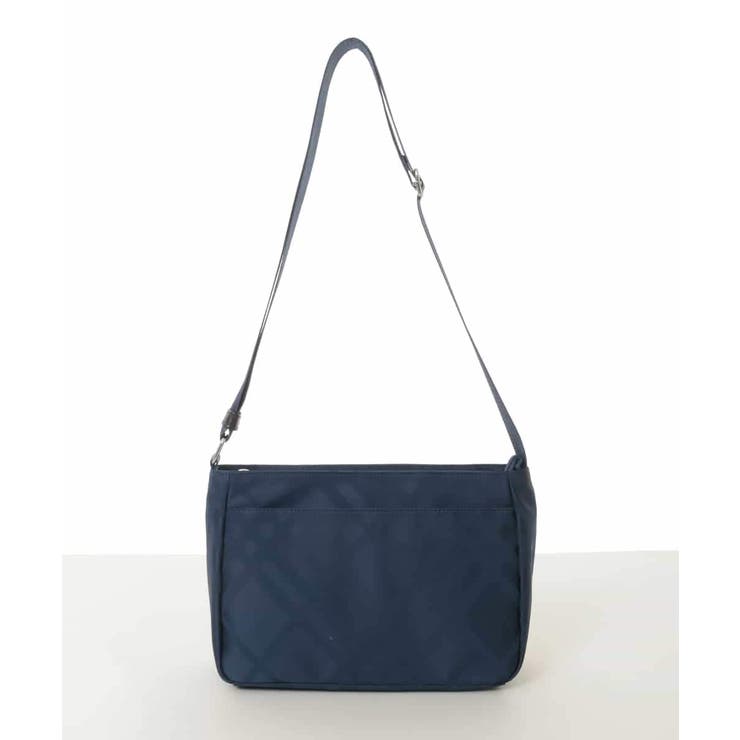 ネイビー | チェック柄コンパクトショルダーバッグ | MK MICHEL KLEIN BAG