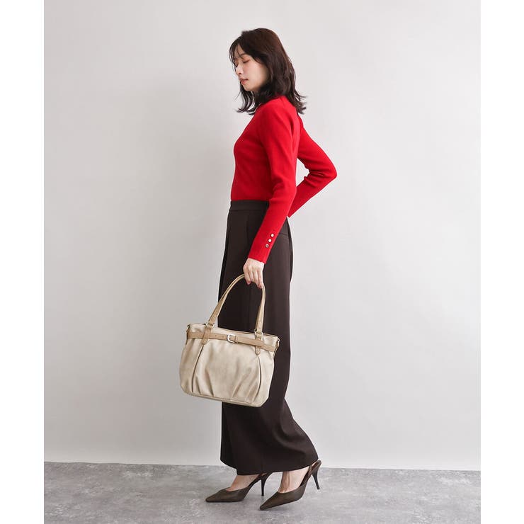 [2WAY]フロントベルトタックデザイントートバッグ | MK MICHEL KLEIN BAG | 詳細画像17 