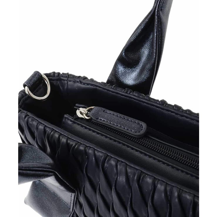 [2WAY]リンクルデザインシャイニーハンドルバッグ | MK MICHEL KLEIN BAG | 詳細画像6 