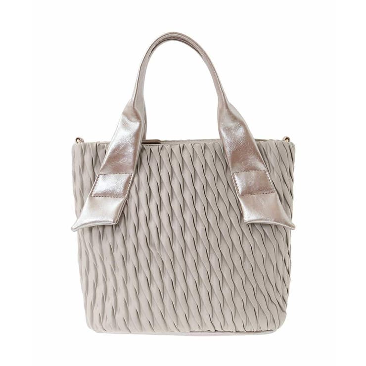 ライトグレー | [2WAY]リンクルデザインシャイニーハンドルバッグ | MK MICHEL KLEIN BAG
