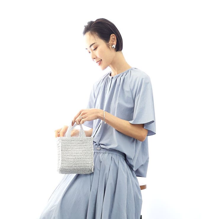 シルバー | [2WAY]メタリックメッシュコンパクトバッグ | MK MICHEL KLEIN BAG