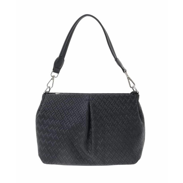 ブラック | [2WAY]編み柄デザインワンハンドルバッグ | MK MICHEL KLEIN BAG
