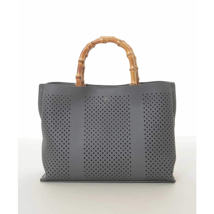 [2WAY]バンブーハンドルパンチングバッグ | MK MICHEL KLEIN BAG | 詳細画像2 