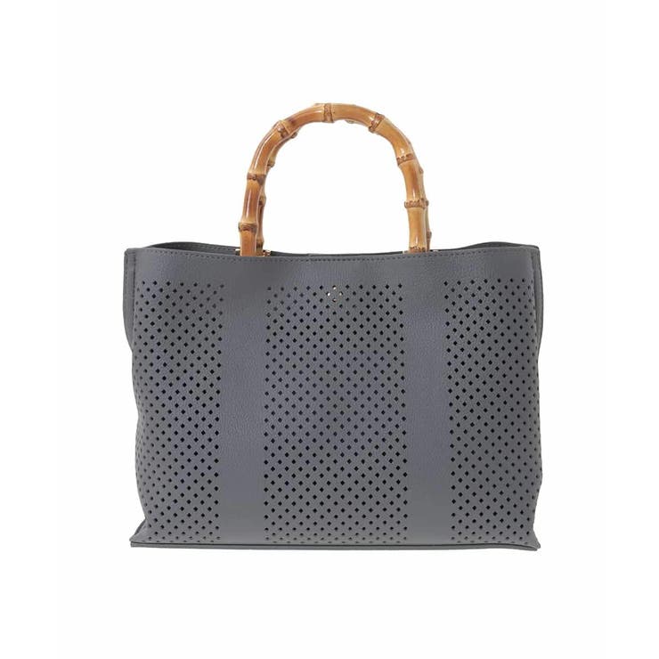 [2WAY]バンブーハンドルパンチングバッグ | MK MICHEL KLEIN BAG | 詳細画像3 