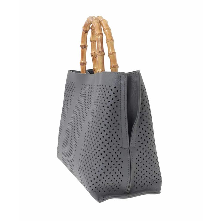 [2WAY]バンブーハンドルパンチングバッグ | MK MICHEL KLEIN BAG | 詳細画像4 
