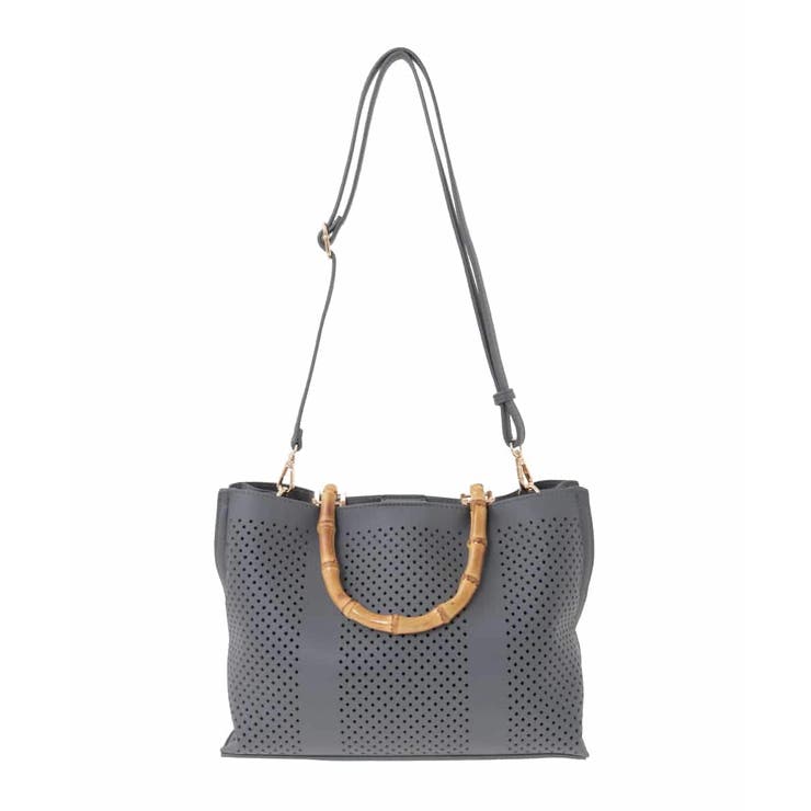 [2WAY]バンブーハンドルパンチングバッグ | MK MICHEL KLEIN BAG | 詳細画像6 