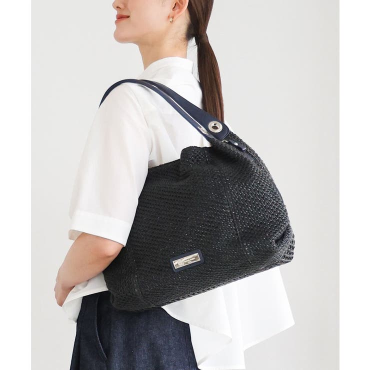 ブラック | サイドファスナーメッシュデザイントートバッグ | MK MICHEL KLEIN BAG