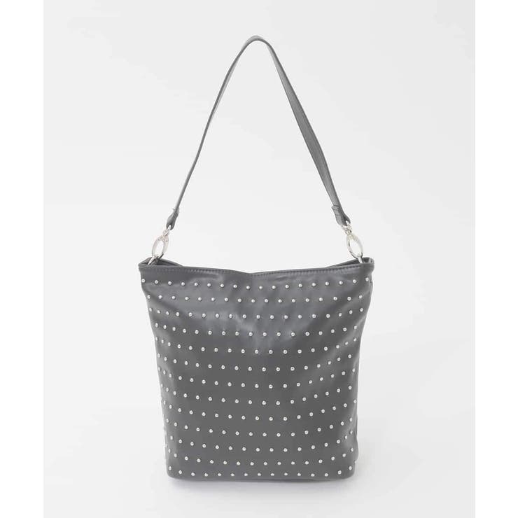 ブラック | [2WAY/軽量]スタッズワンハンドルバッグ | MK MICHEL KLEIN BAG