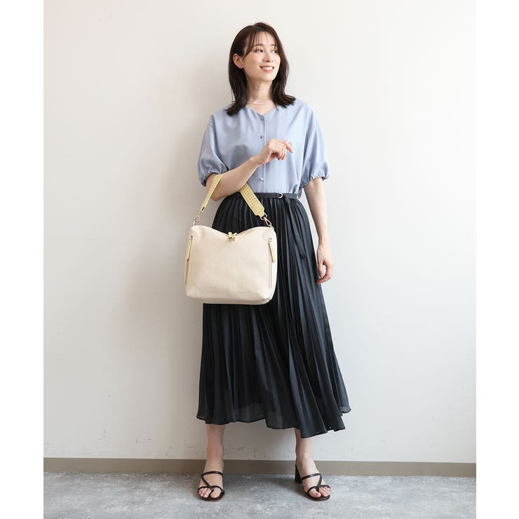[2WAY]合成皮革パンチングワンショルダースクエアバッグ | MK MICHEL KLEIN BAG | 詳細画像19 