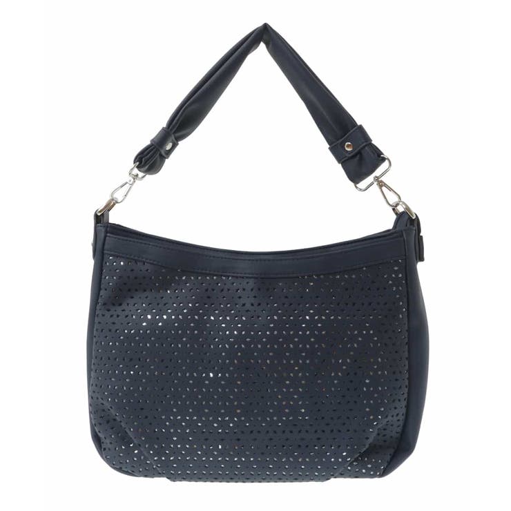 ネイビー | [2WAY]パンチングラメデザインバッグ | MK MICHEL KLEIN BAG