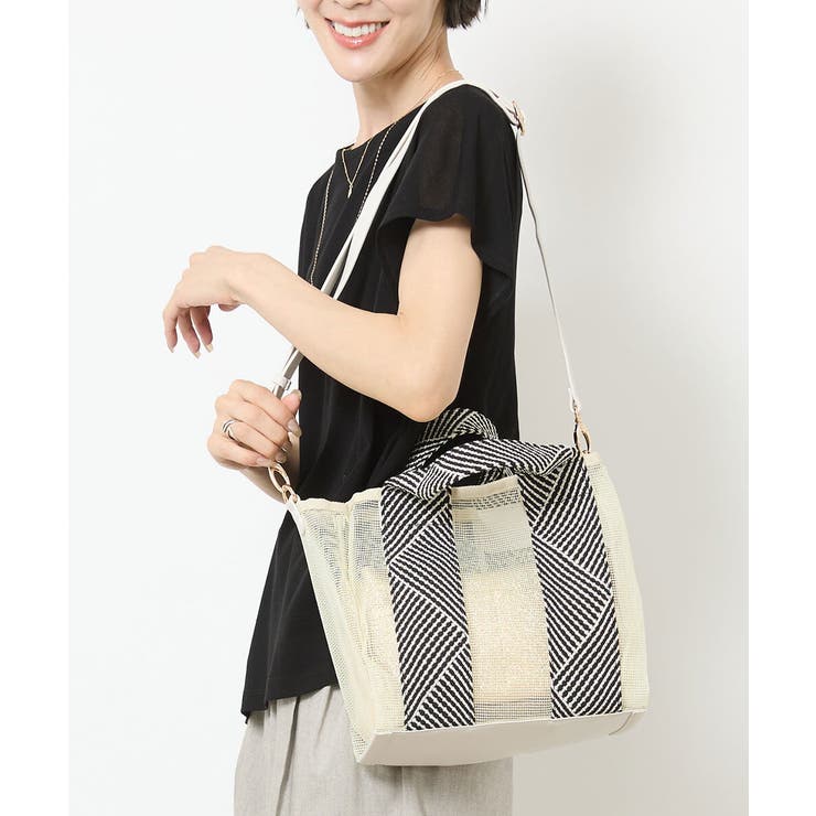 2WAY/ポーチ付き]ラメアクセントメッシュトートバッグ[品番：ITKW0017852]｜MK MICHEL KLEIN  BAG（エムケーミッシェルクランバッグ）のレディースファッション通販｜SHOPLIST（ショップリスト）