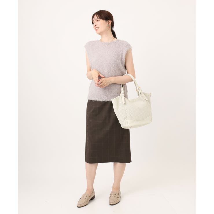 [2WAY/500g以下の軽量]ベルトデザインパンチングトート | MK MICHEL KLEIN BAG | 詳細画像20 