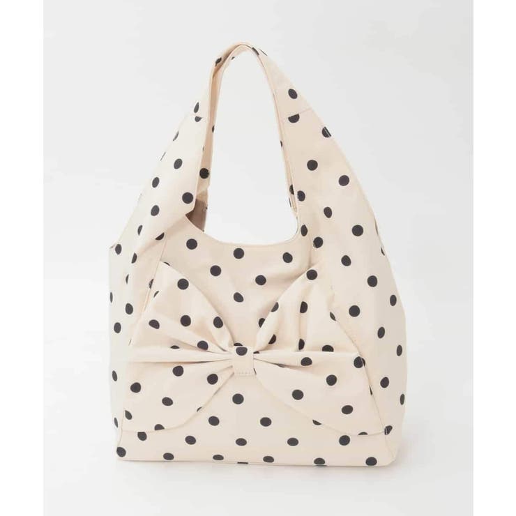 ホワイト | [軽量/A4収納可]ドットリボンデザイントートバッグ | MK MICHEL KLEIN BAG