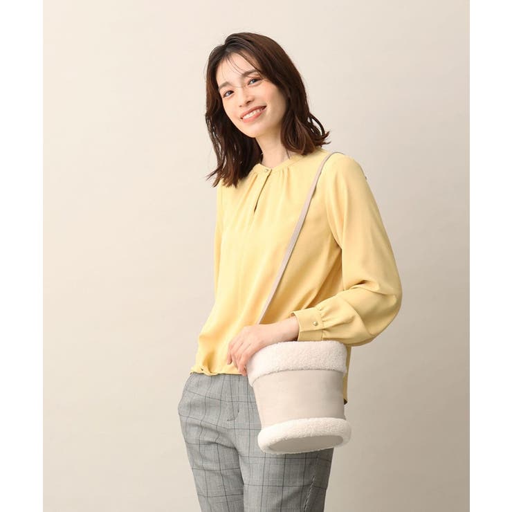 アイボリー | [2WAY]合成皮革ミニバケツバッグ | MK MICHEL KLEIN BAG