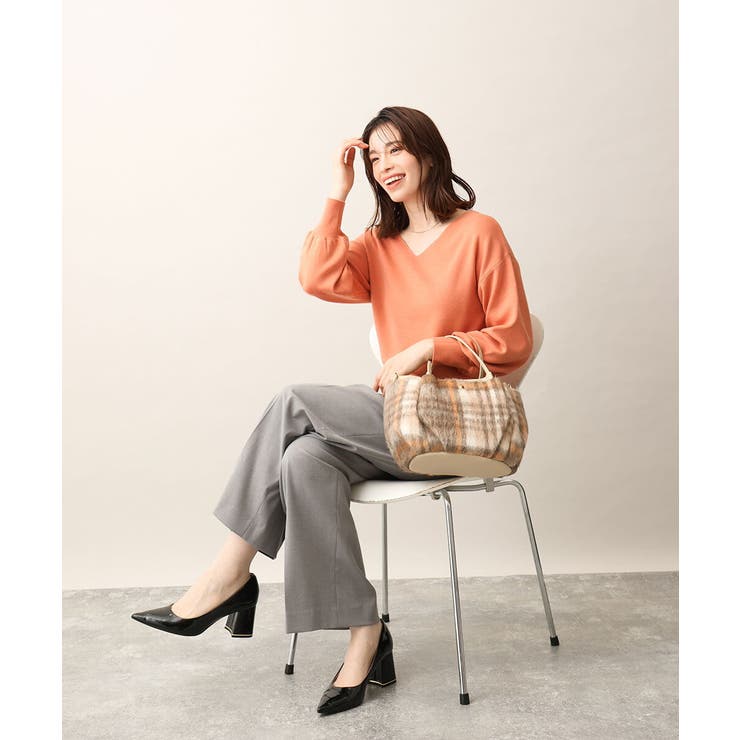 [2WAY]ニュアンスチェックラウンドトートバッグ | MK MICHEL KLEIN BAG | 詳細画像20 
