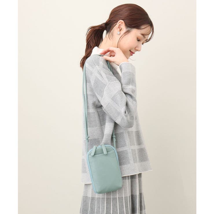 ライトブルー | [軽量]牛革ウォレットショルダーバッグ | MK MICHEL KLEIN BAG