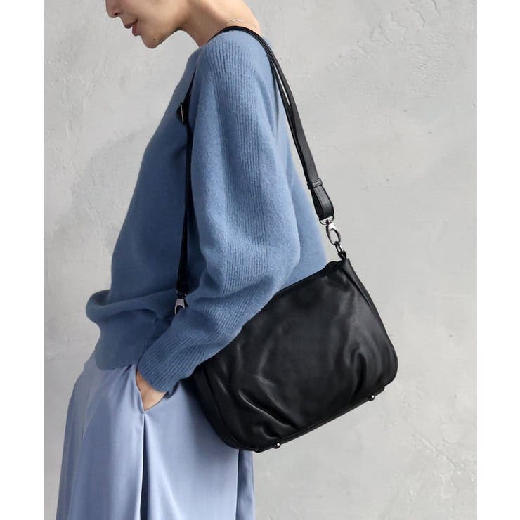 ブラック | [2WAY]ギャザーポイントワンハンドルバッグ | MK MICHEL KLEIN BAG