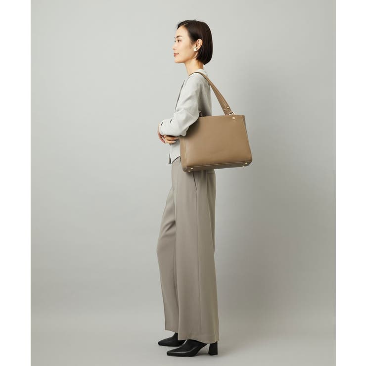 [2WAY/A4収納可]メタルポイント牛革トートバッグ | MK MICHEL KLEIN BAG | 詳細画像14 