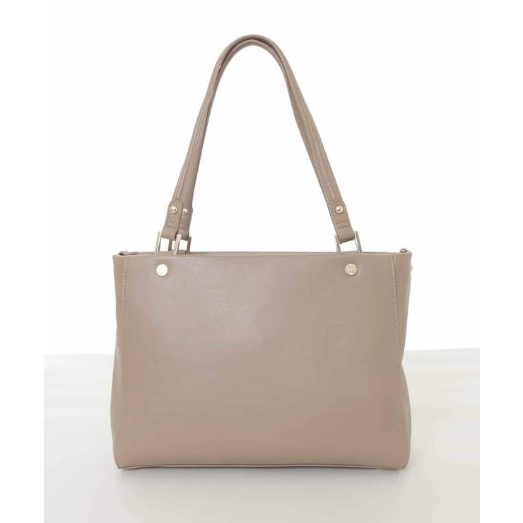 [2WAY/A4収納可]メタルポイント牛革トートバッグ | MK MICHEL KLEIN BAG | 詳細画像2 