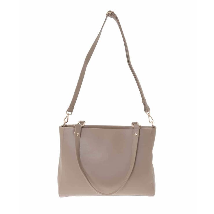 [2WAY/A4収納可]メタルポイント牛革トートバッグ | MK MICHEL KLEIN BAG | 詳細画像6 