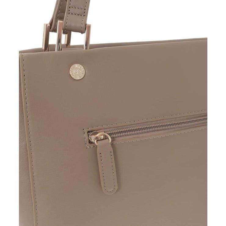 [2WAY/A4収納可]メタルポイント牛革トートバッグ | MK MICHEL KLEIN BAG | 詳細画像8 