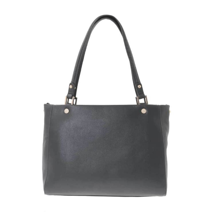 ブラック | [2WAY/A4収納可]メタルポイント牛革トートバッグ | MK MICHEL KLEIN BAG
