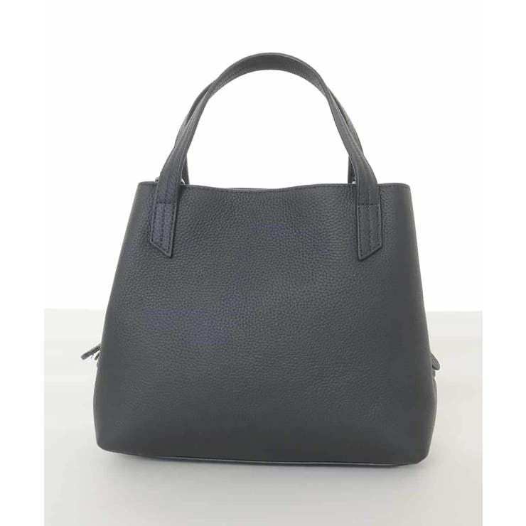 ブラック | [2WAY]牛革コンパクトトートバッグ | MK MICHEL KLEIN BAG