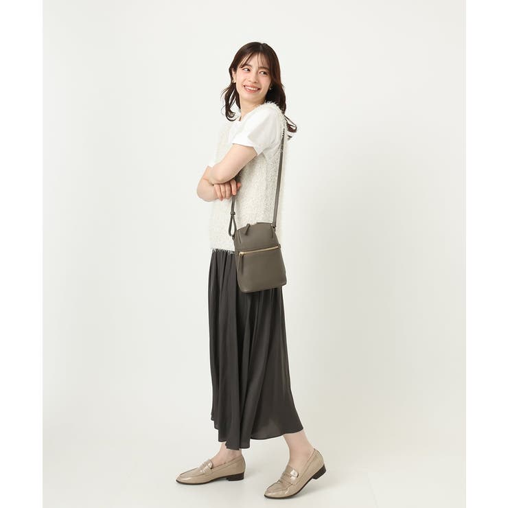 牛革ラウンドジップショルダーバッグ | MK MICHEL KLEIN BAG | 詳細画像16 
