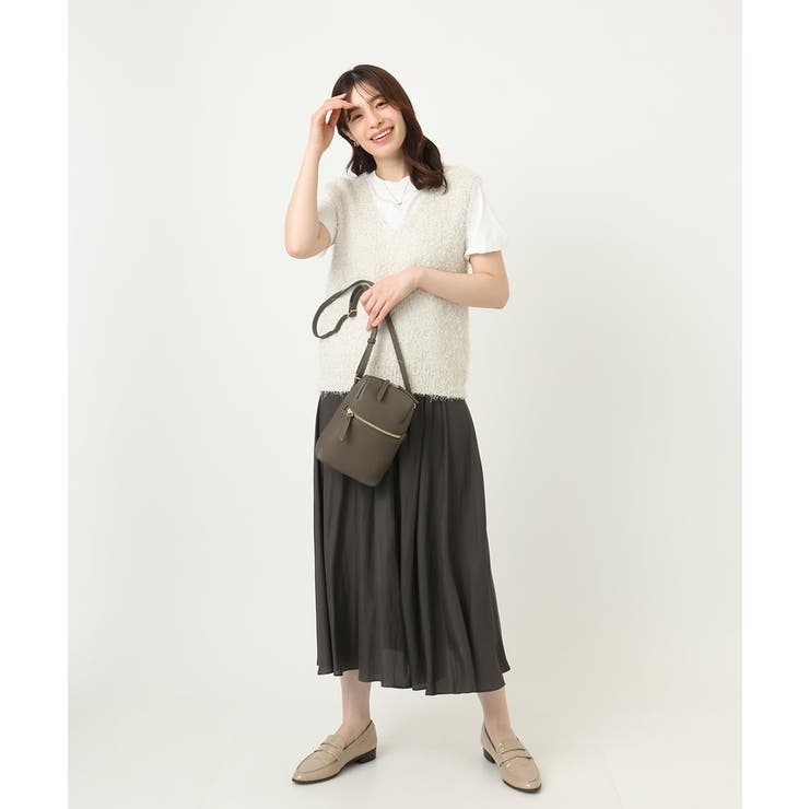 牛革ラウンドジップショルダーバッグ | MK MICHEL KLEIN BAG | 詳細画像17 