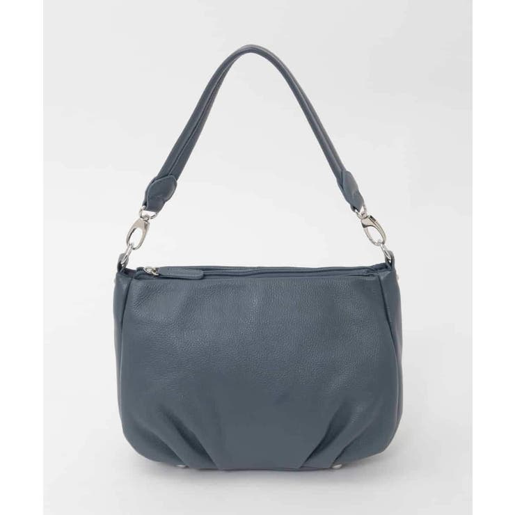 ブルー | [2WAY]ラウンドタック牛革ワンハンドルバッグ | MK MICHEL KLEIN BAG
