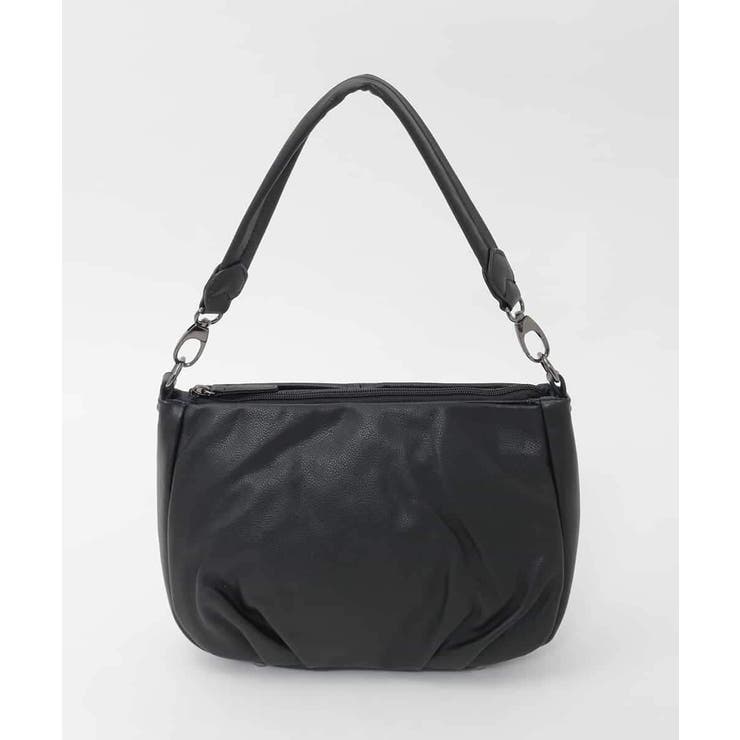 ブラック | [2WAY]ラウンドタック牛革ワンハンドルバッグ | MK MICHEL KLEIN BAG