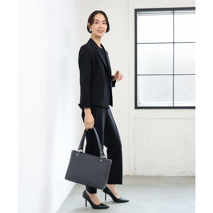 [2WAY/A4収納可]メタルポイント牛革トートバッグ | MK MICHEL KLEIN BAG | 詳細画像13 