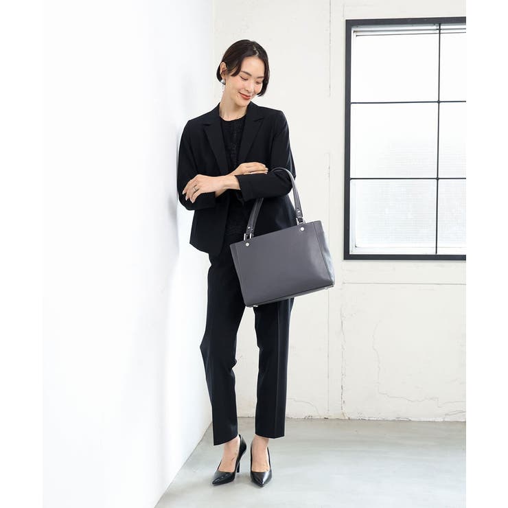 [2WAY/A4収納可]メタルポイント牛革トートバッグ | MK MICHEL KLEIN BAG | 詳細画像14 